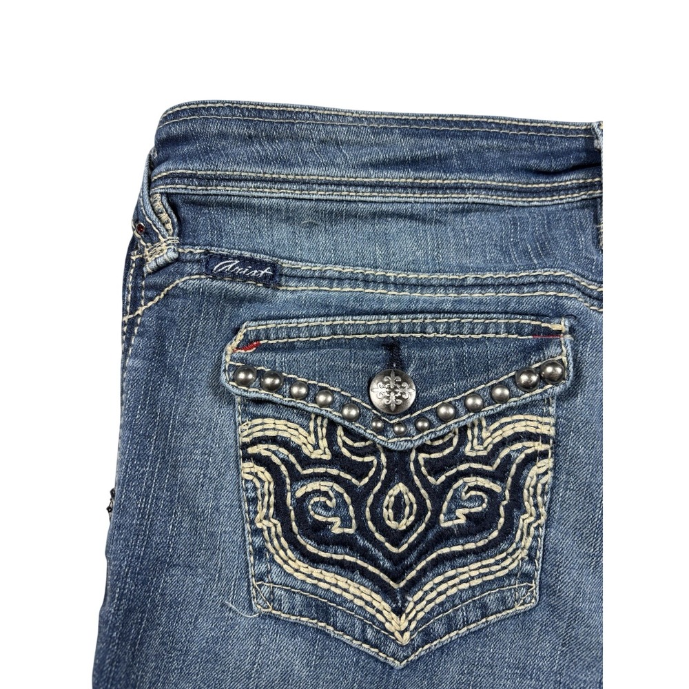 Ariat Ruby Jeans Womens 30R Blue Low Rise Bootcut Studded Pocket Denim